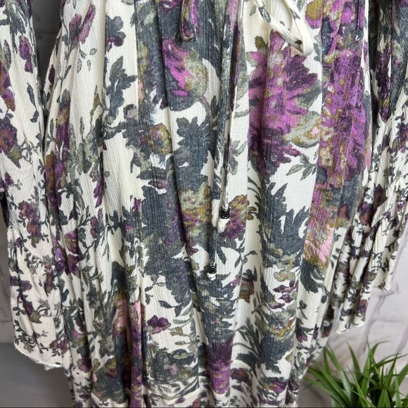 Free People Heart of Gold Watercolor Floral Dress - Picture 6 of 14